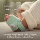 Owlet Dream Sock Smart Wearable Baby Monitor, Infant SpO2 Monitor Tracks Heart Rate & Oxygen - Parents Receive Alerts, Sleep & Health Insights via App - Bedtime Blue