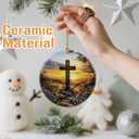 Christmas Ornament, Christian Cross Ornaments, Xmas Decor, Christmas Tree Ornaments, Xmas Decorations for Tree, Holiday Ornament, Cross Gift, Christian Gift, Religious Spiritual Gifts