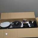 ZMISHIBO 72 inch Large Ceiling Fans with Lights and Remote, Indoor/Outdoor Black Modern Ceiling Fan for Kitchen Living Room Patio, 6 Speed Reversible Quiet DC Motor, 3 CCT, Dual Finish 8 Blades