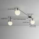 3-Light Black Glass semi Embedded Ceiling Light Suitable for Living Rooms, bedrooms, corridors, Dining Rooms, Dining Rooms, Bubble Ball Ceiling Light 