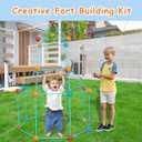 BZseed Fort Building Kit for Kids DIY Play Tent & STEM Construction Toys Ultimate Indoor/Outdoor Fort Building Activities for Boys & Girls Ages 4-15 Educational Creative Toy Birthday & Festival Gift