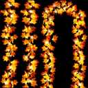 Timer&3 Pack-30Ft Fall Garland Thanksgiving Decorations for Home, 60LED Thanksgiving Lights Patented Realistic Maples Leaf Garland Battery Operated Waterproof Indoor Outdoor Christmas Halloween Decor