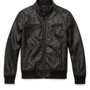 FTIMILD Men's Leather Jacket Motorcycle Jacket Windproof PU Vintage Bomber Jacket 