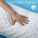 Side Sleeper Pillows for Neck & Shoulder Comfort - Ergonomic Curved Crescent Design, Adjustable Shredded Memory Foam, Cooling & Soft Cover, Extra Fill Included, Queen Size