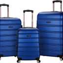 Rockland Melbourne Hardside 3 Piece Expandable Spinner Wheel Luggage Set, (20"/24"/28"), Blue