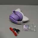 Cat Ear Kids Headphones Bluetooth, LED Light up Wireless/Wired Mode Over Ear Headphones with Build in Microphone for School/Travel (Purple)