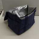 Nook Theory Reusable Insulated Grocery Bag - Leak Proof, X Large Cooler Bag - Insulated Shopping Bags for Groceries - Travel Cooler Bag for Frozen and Hot Food with Zippered Top (Deep Blue)