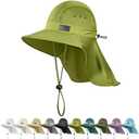 Sukeen Cooling Sun Hat for Men Women UPF50+ Wide Brim Fishing Hat with Neck Flap Adjustable Foldable Bucket Hat for Hiking 2Pcs