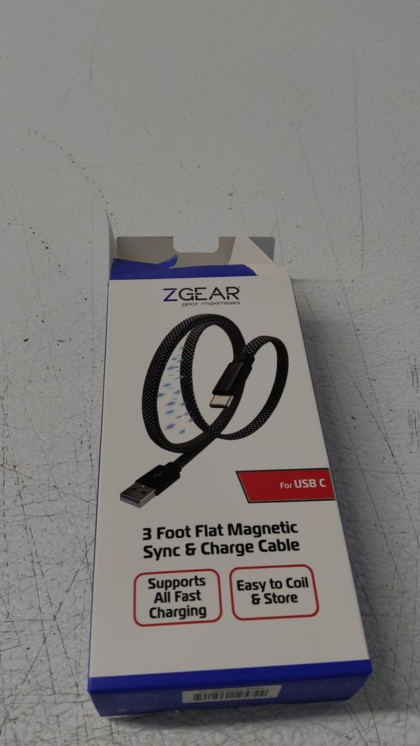 ZGEAR 3 Foot Flat Magnetic Sync and Charge Cable 2 Pack