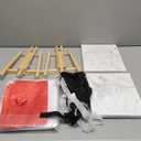 Zhanmai 112 Pcs Sip and Paint Kit for Adults Date Night Pre Drawn Canvas Paint Kit for Couples Canvas Painting Art Pre Drawn Stretch Art for Couple Valentine Party(Couple 2,8 x 10 Inch)