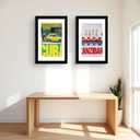 LUCKYLIFE 24x36 Poster Frame in Black Wood with Plexiglass 2 Pack