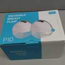 Paruu P10 Hands-Free Breast Pump Wearable, 338mmHg Strong Suction, Low Noise, 4 Modes & 9 Levels, Electric Breast Pump Portable, Smart Display, 19/21/24/28mm Insert/Flange, 2 Pack (White)