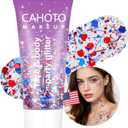 Flag Hex Strip Glitter Gel, Red White Blue Hexagon Strip