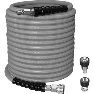 3/8" Kink Resistant Pressure Washer Hose 100FT, Swivel 3/8" Quick Connector and M22 Fitting, Supporting Up to 4200 PSI for Heavy Duty Use, Fitting Most Pressure Washers