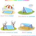 BYDOLL Beach Blanket Waterproof Sandproof 78''81'' 1-5 Adults Oversized Lightweight Large Picnic Mat Waterproof Sandproof Blanket for Beach Camping Hiking Travel