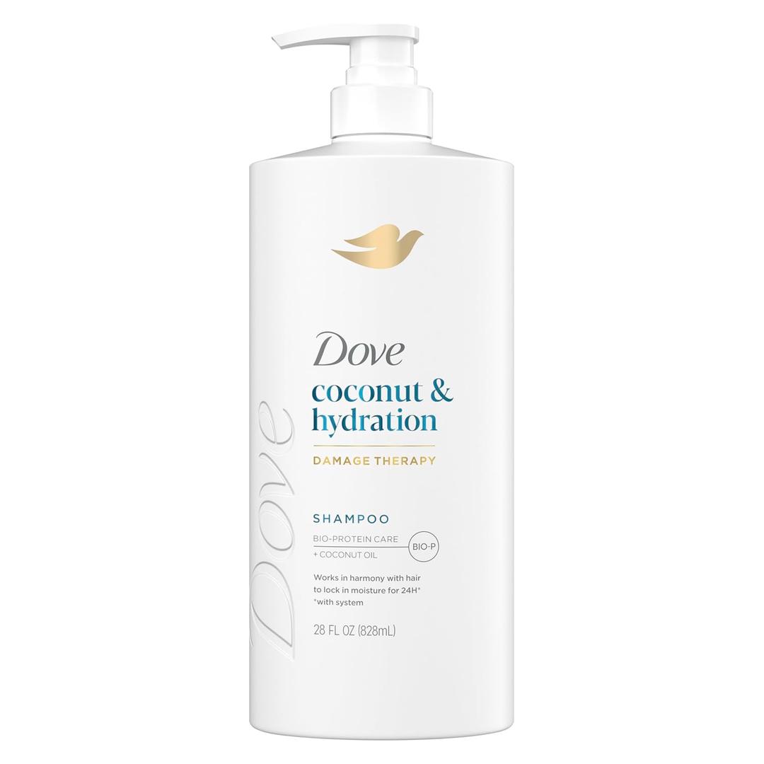 Dove Shampoo Coconut & Hydration for Dry Hair with Bio-Protein Care Technology and Coconut Oil 28 Fl Oz