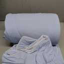 TEXARTIST Cooling Comforter Queen Size, Cooling Blanket for Hot Sleepers, Cold Blanket Summer Lightweight Breathable Soft Comforter to Stay Ice Cool for Night Sweats, Machine Washable, Blue (90"x90")