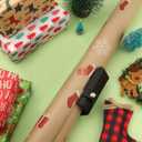 2 x BOXOB Wrapping Paper Cutter, New Upgrade Blade Gift Wrap Paper Cutter Tool Steel Sliding Replaceable Wrapping Paper Roll Cutter for Christmas Birthday Gift Wrapping Supplies(Black)