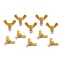 Gold Screws Set for Wedding Arch Stand Butterfly Screw Bolts and Nut Kit Tighten Alloy Steel Metric Set Screws for Bathroom Fixtures Door Handles M6 10Pcs