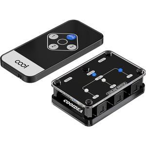 COOIDEA Toslink Automatic Switch Digital Optical Switcher 3 in 1 Out with Remote Control Supports 192k/24Bit PCM2.0 DTS Dolby-AC3 Compatible with HDTV/Xbox/Blu-Ray Player/PS