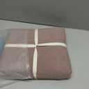 King Duvet Cover Set- 100% Washed Cotton 3 Pcs Soft Comfy Breathable Chic Linen Feel Bedding, 1 Duvet Cover and 2 Pillow Shams, Mauve Brown