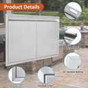 JIE JIN BBQ Access Door 35" W X 24" H Outdoor Kitchen Doors Double Doors Thickened 304 Stainless Steel Outdoor Kitchen Accessories Door for Indoor/Outdoor Kitchen Outdoor Cabinet BBQ Island