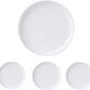 Matte Ceramic Appetizer Plates 6 Inch,Small Mini Dessert Plates Set of 4,Microwave and Oven Safe Snack,Bread,Butter Dessert,Pie,Cake Plates Cat Dishes(6 inch, White)