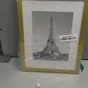 upsimples 8.5 By 11 Picture Frame, Display Pictures 6x8 with Mat or 8.5 x 11 Without, Wall Hanging Photo Frames, Gold, 1 Pack