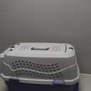 Amazon Basics 2-Door Top-Load Hard-Sided Dogs, Cats Pet Travel Carrier, Gray & Blue, 22.8"L x 15.0"W x 13.0"H