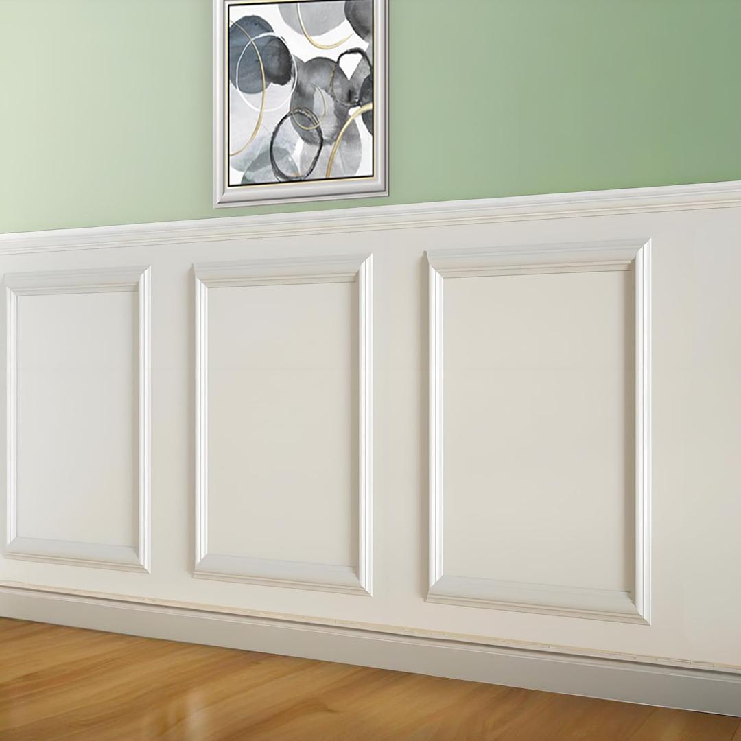 3 Set Peel and Stick Wall Molding Kit,24" x 32" Premade Self Adhesive Wainscoting Panels,Ready to Assemble Accent Molding Trim for Interior Wall Moulding Decor