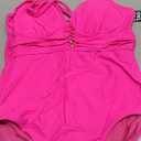 BMJL Womens One Piece Swimsuits V Neck Bathing Suit Double Straps Adjustable Crisscross Back Monokini L