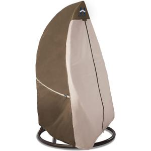 HAMLER Patio Egg Chair Cover, Heavy Duty Outdoor Hanging Egg Chair Cover for Outdoor Furniture, Wicker Swing Chair Covers with Zipper, Outdoor Chair Covers Waterproof Fits up to 75L x 45W Inches