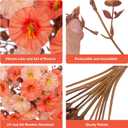 2 x 2 PCS Artificial Faux Fall Hanging Flowers Plants for Outdoor,Fake Silk Morning Glory with Eucalyptus UV Resistant Mums for Wall Home Porch Patio Balcony Yard Indoor Decor (Fall Orange+Light Orange)