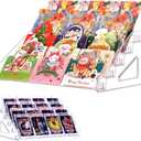 5 Tier 12" Acrylic Card Display Stand for Trading Cards, Sports Cards,Stickers, Baseball Cards, PSA Cards,Graded Cards  Sticker Display Stand for Vendors, Acrylic card Display (5 Tier)