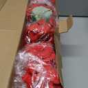 Artificial Flowers for Outdoors, 6 Bundles Realistic Silk Fake Red Geraniums, Faux Plastic Flowers for Outdoor Planters, Hanging Baskets, Window Boxes, Porch, Patio Decor