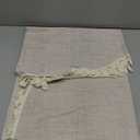 Linen Tablecloth with Tassels, Farmhouse Style Beige Tablecloth, Water Resistant Burlap Tablecloths for Square Table, 60x60 Inch Natural