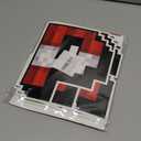 Pixel Happy Birthday Banner, Creative Red White Print Banner Sign Birthday Party Decorations Gaming Themed Party Supplies Photo Backdrop