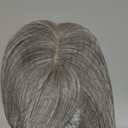 Hair Toppers for Women With Thinning Hair Silver Gray Color 11 Inches Topper Real Human Hair for Solve HairLoss Add Volume