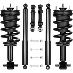 BDFHYK 2PCS Front and 2PCS Rear Shock Absorbers and Front Balance Bar Absorber kit Compatible with Chevy GMC Silverado Sierra 1500 Replacement Struts Shocks Assembly for 239112 4345074 K700432