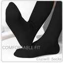 Girls Knee High Socks Seamless Boys School Uniform Socks Kids Knee High Stockings Long Tube Sock 3 Pairs (Black)