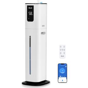 LEVOIT OasisMist 1000S (10L) Smart Humidifier for Home Large Room Bedroom, Last 100 Hours Suitable for Indoor Plant, Cover up to 600ft, Easy Top Fill, Remoter & Voice Control, Auto Mode, Quiet, White