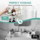 Veken 6-Pack Rustproof&Waterproof Shower Caddy, Adhesive Shelves Rack with Soap Holder, Large Bathroom & Washroom Organizer, No Drilling Wall-Mounted Kitchen&Home Decor,Ideal for Bathtub Storage,White