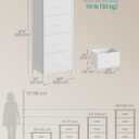SONGMICS Dresser for Bedroom, Tall Dresser with 4 Fabric Drawers, 11.8"D x 15.6"W x 37.5"H