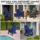 FUNBERRY Adirondack Chair Cushions Set of 2, Thicken Comfy Cushions for Rocker Non Slip Fade Shield Waterproof High Back with Ties, 2 Pack