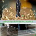 METALLIXITY Drill Bit (29/64") 12Pcs, 4241 High-Speed Steel Straight Shank Nitriding Black 118° for Wood Plastic Iron Copper Aluminum Low Soft Metal