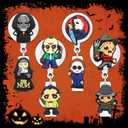 3 x 8Pcs Horror Badge Reels, Halloween Badge Reels Retractable, Funny Badge Holder Alligator Clip for Nurse Doctor