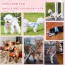 Dog Harness and Leash Set, No Pull Adjustable Reflective Pet Harness, Mesh Step in Vest Harness Easy Walk Dog Harness Outdoor Hiking Training for Dogs, Cats(Pink, M)