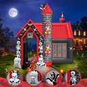 Kalolary 10FT Halloween Inflatable Archway,L-Shape Haunted House Inflatable