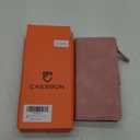 for Samsung Galaxy S24-Ultra-Wallet Case: with RFID Blocking Card Slots (6 Cards) | Soft PU Leather Magnetic Snap Zipper Pocket | Crossbody Wrist Strap Protective Phone Cover - Pink