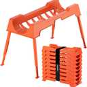 RV Sewer Hose Support, 20FT Heavy-Duty Camper Waste Hose Holder with 9 Foldable Sections, Adjustable & Stable Waste Drainage Support with Strap, Stackable & Weather-Resistant, Orange(Patent Pending)